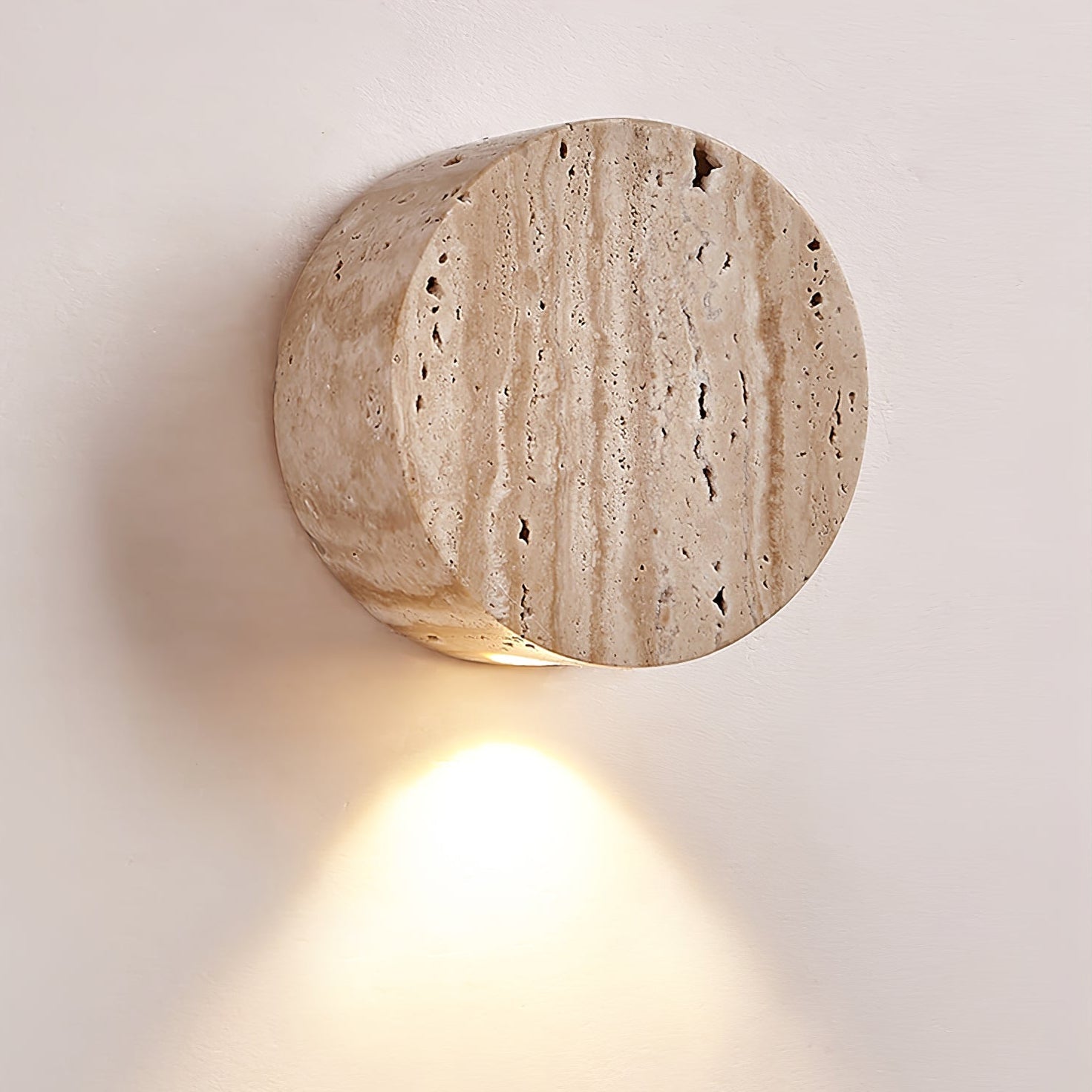 Nyssa - Travertine Downlight Sconce