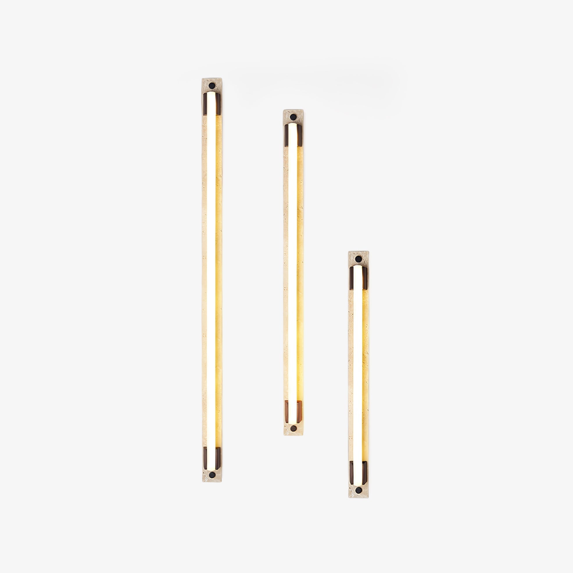 Krios - Travertine and LED Tube Wall Bar