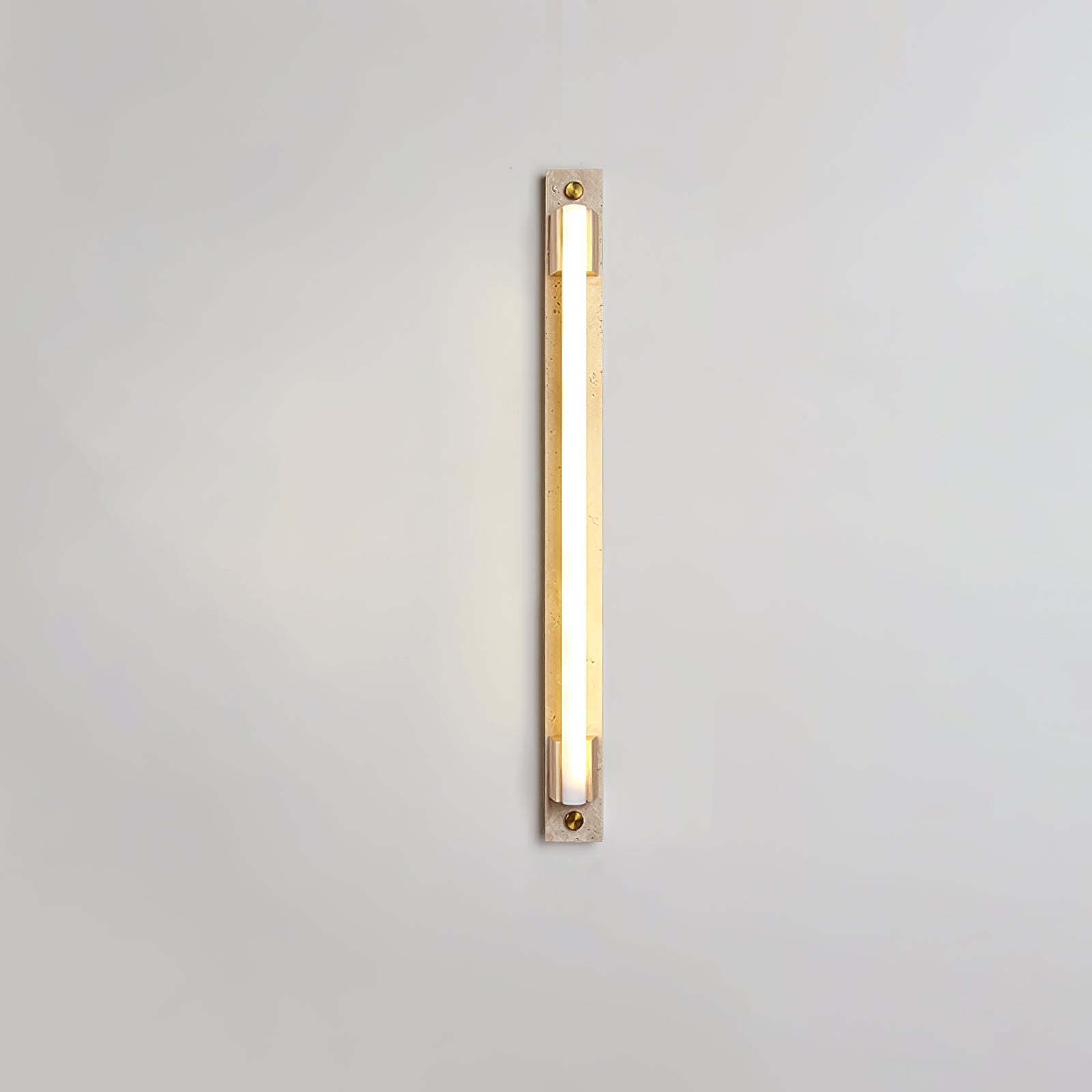 Krios - Travertine and LED Tube Wall Bar