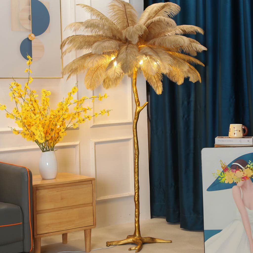 Phoinike - Ostrich Feather Floor Lamp