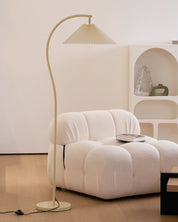 Kleodora - Pleated Linen Floor Lamp