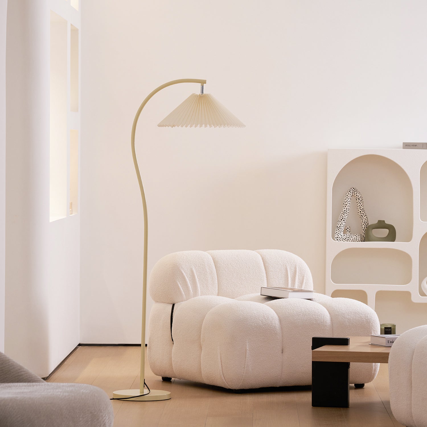Kleodora - Pleated Linen Floor Lamp