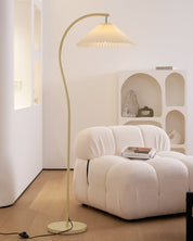 Kleodora - Pleated Linen Floor Lamp