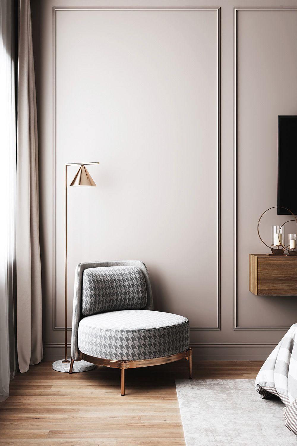 Pyrene - Carrara Marble Rotating Cone Floor Lamp