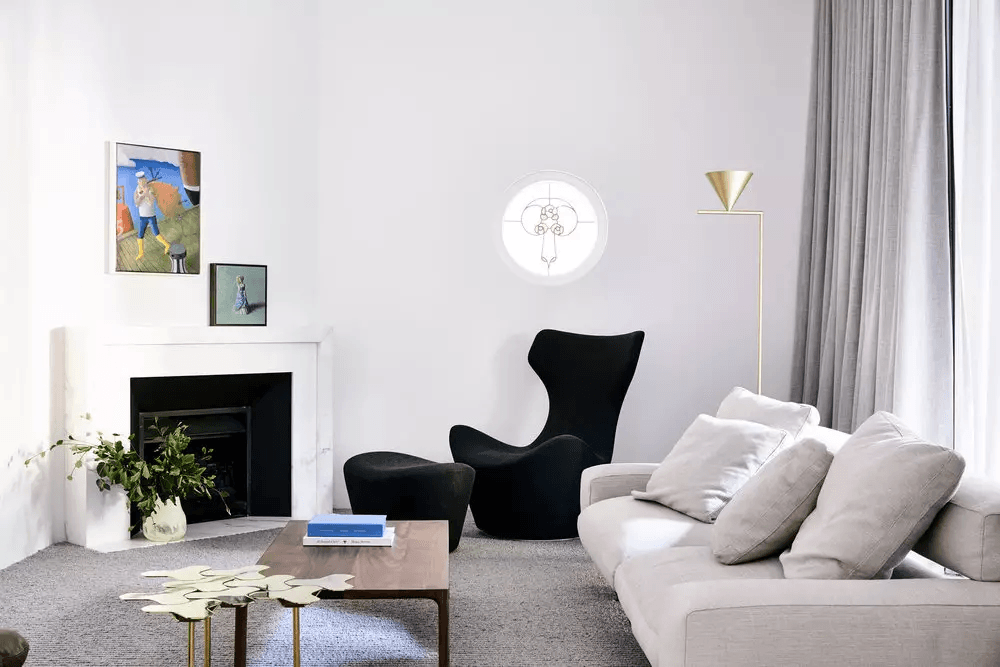 Pyrene - Carrara Marble Rotating Cone Floor Lamp