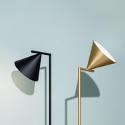 Pyrene - Carrara Marble Rotating Cone Floor Lamp