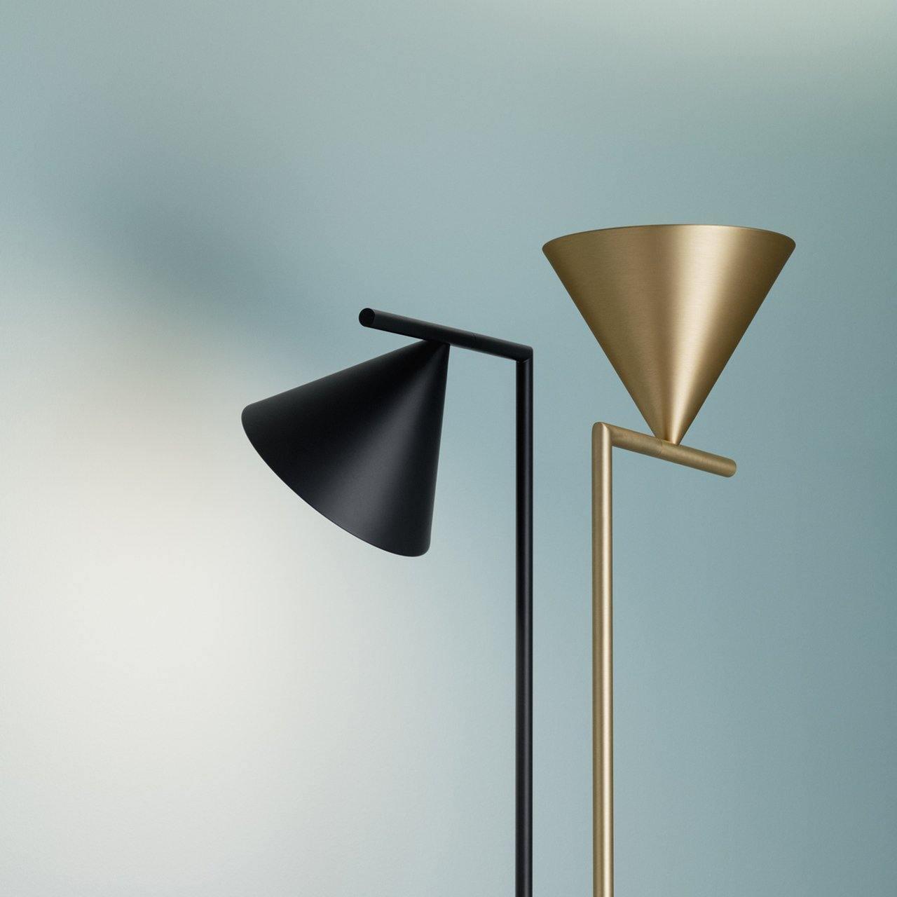 Pyrene - Carrara Marble Rotating Cone Floor Lamp