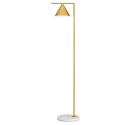 Pyrene - Carrara Marble Rotating Cone Floor Lamp