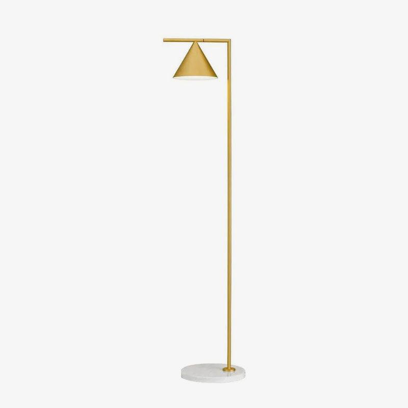 Pyrene - Carrara Marble Rotating Cone Floor Lamp