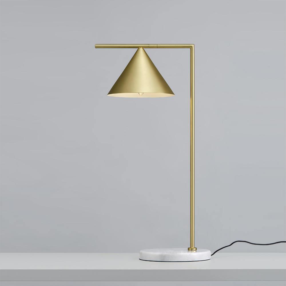 Pyrene - Carrara Marble Rotating Cone Floor Lamp