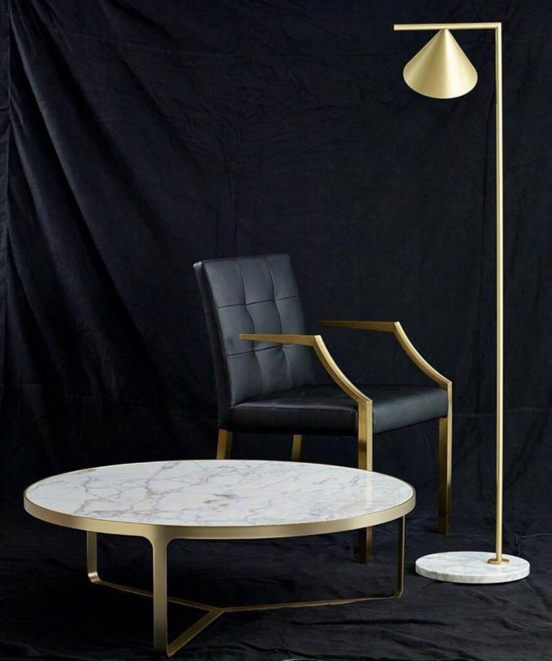 Pyrene - Carrara Marble Rotating Cone Floor Lamp