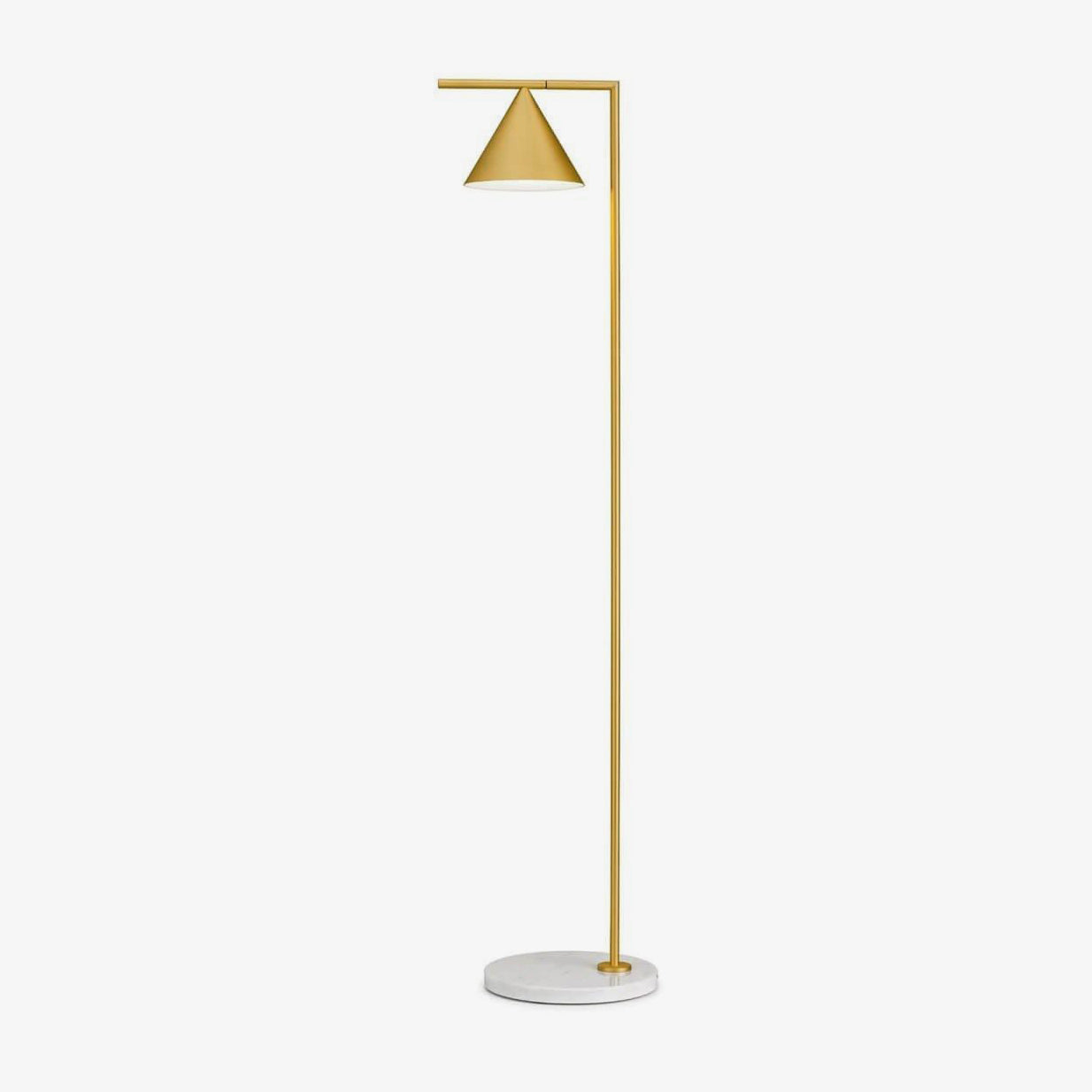 Pyrene - Carrara Marble Rotating Cone Floor Lamp