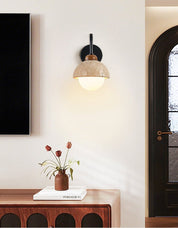 Aigina - Curved Travertine Wall Light
