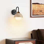 Aigina - Curved Travertine Wall Light