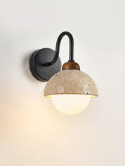 Aigina - Curved Travertine Wall Light