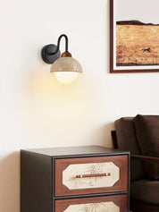 Aigina - Curved Travertine Wall Light