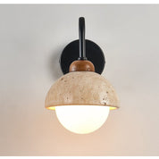 Aigina - Curved Travertine Wall Light