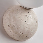 Kepheus - Travertine and Glass Globe Sconce