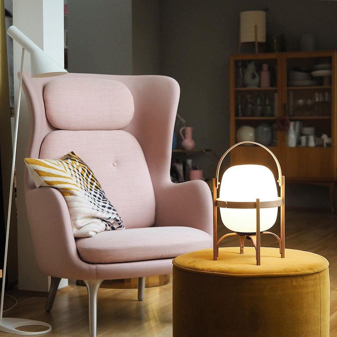 Pharos - Portable Wood and Glass Lantern Table Lamp