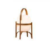 Pharos - Portable Wood and Glass Lantern Table Lamp