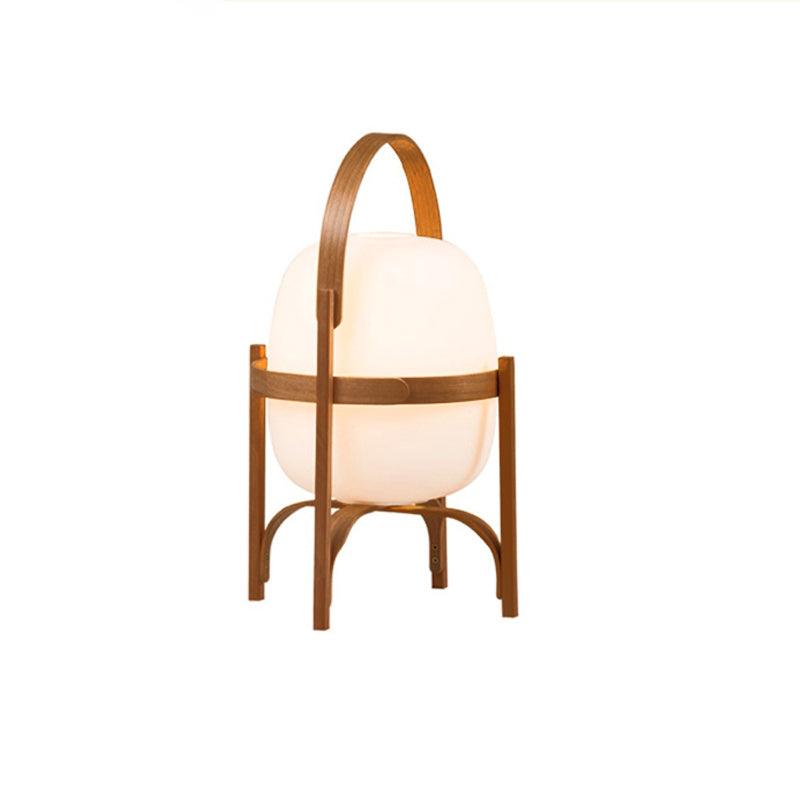 Pharos - Portable Wood and Glass Lantern Table Lamp