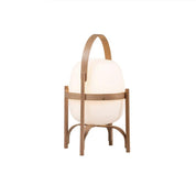 Pharos - Portable Wood and Glass Lantern Table Lamp