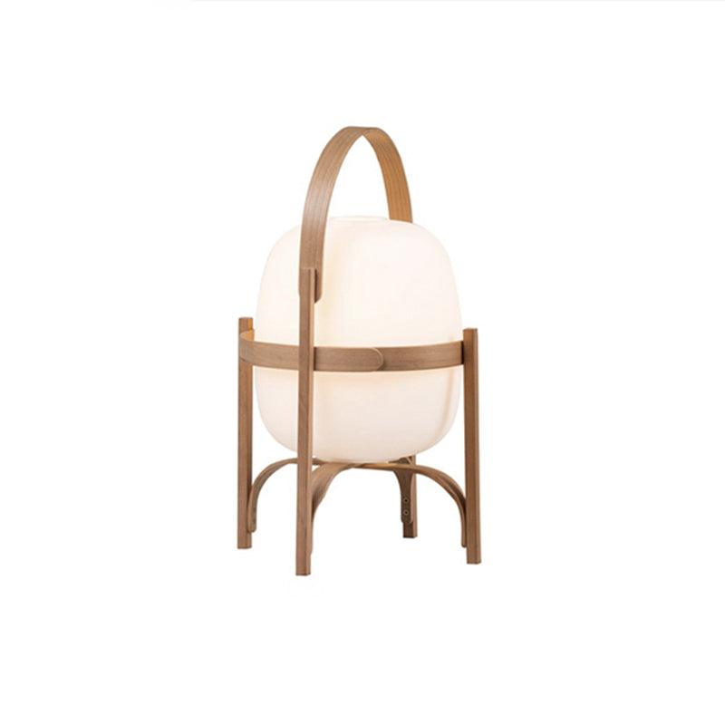 Pharos - Portable Wood and Glass Lantern Table Lamp