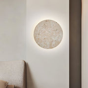 Tyche - Travertine Circle Wall Lamp