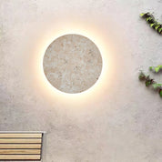 Tyche - Travertine Circle Wall Lamp