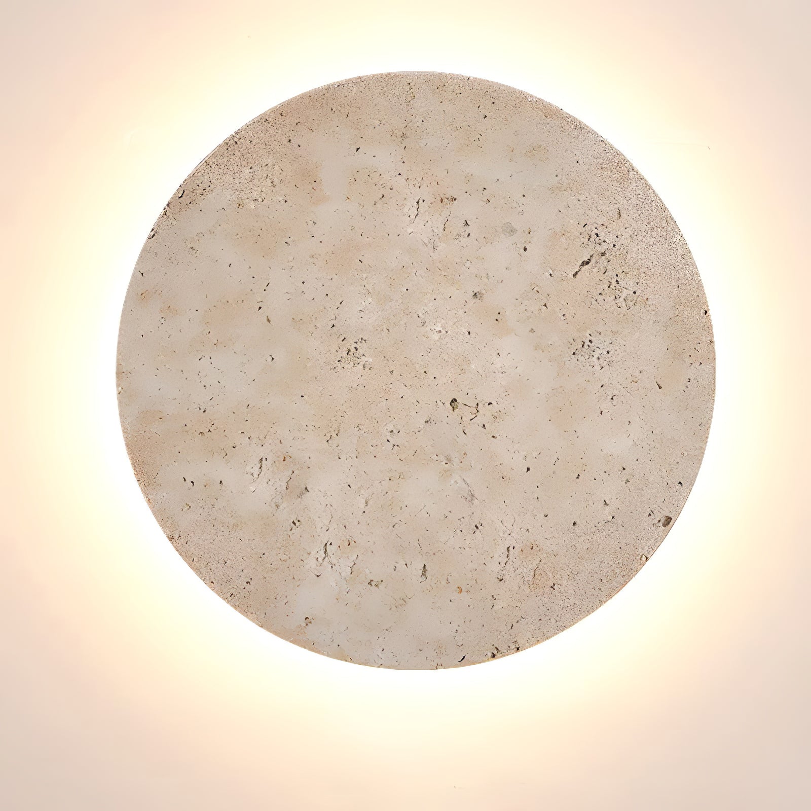 Tyche - Travertine Circle Wall Lamp