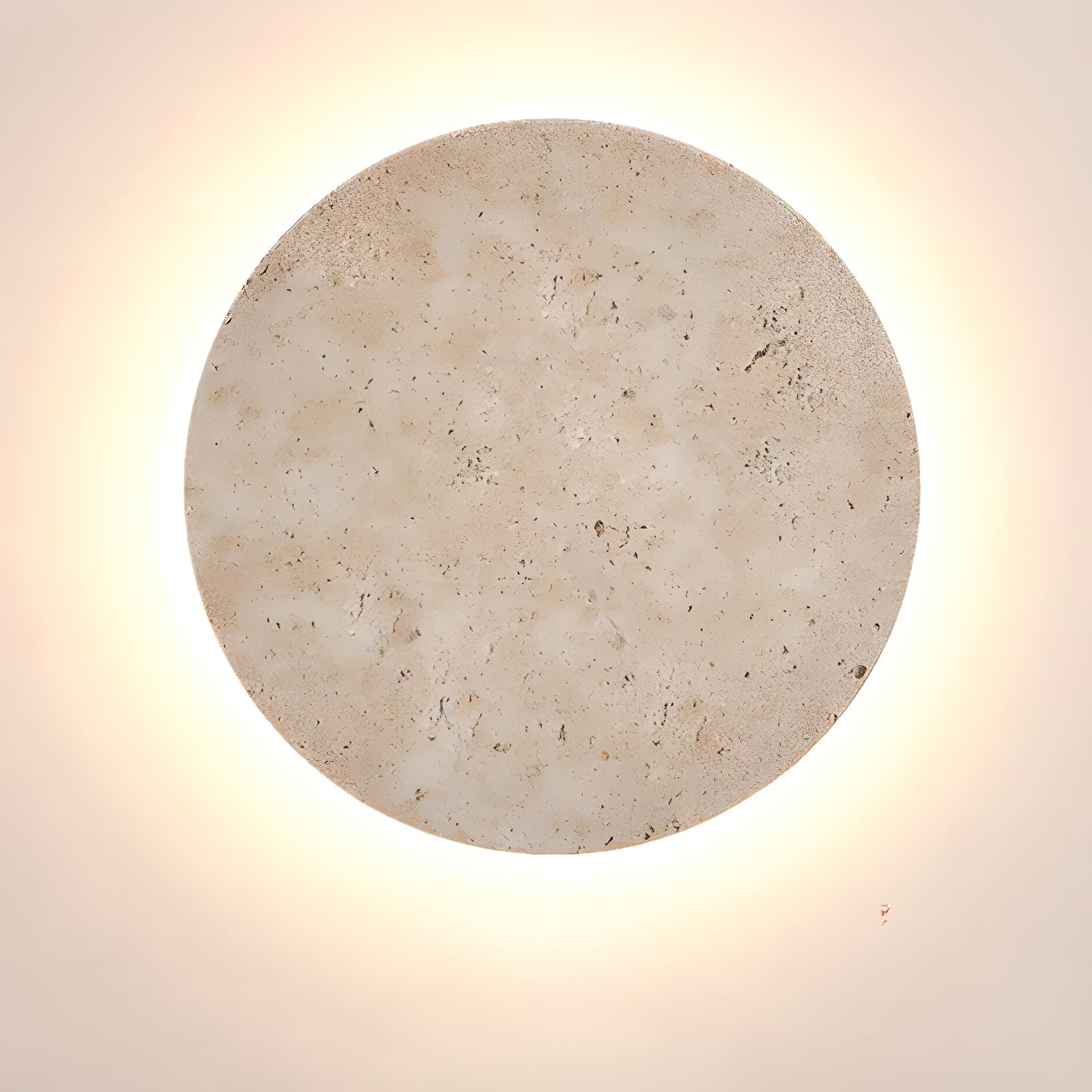 Tyche - Travertine Circle Wall Lamp