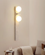 Tethys - Travertine Ring Wall Sconce