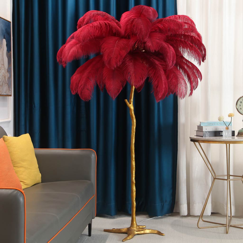 Phoinike - Ostrich Feather Floor Lamp
