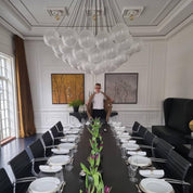 Pontos - Hand-Frosted Glass Bubble Chandelier