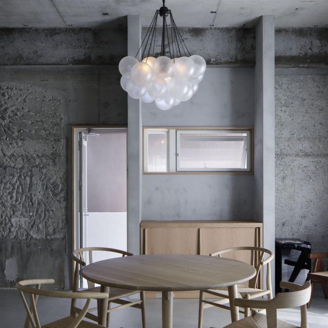 Pontos - Hand-Frosted Glass Bubble Chandelier