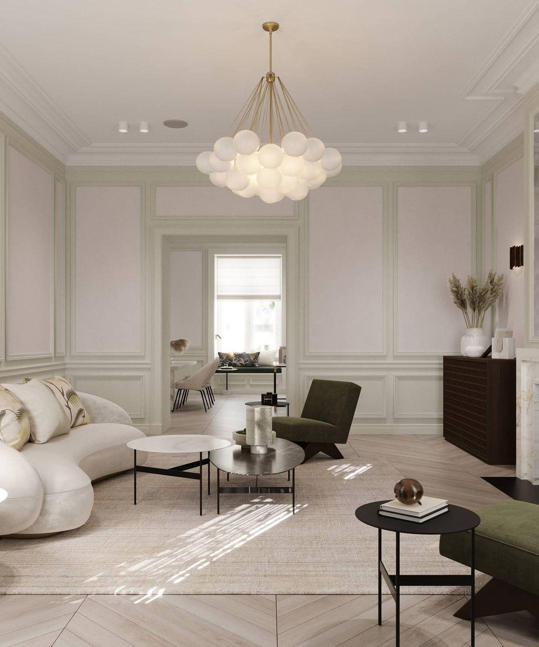 Pontos - Hand-Frosted Glass Bubble Chandelier