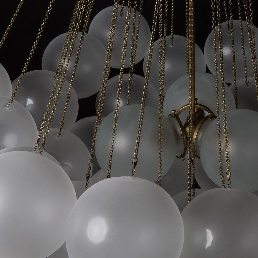 Pontos - Hand-Frosted Glass Bubble Chandelier