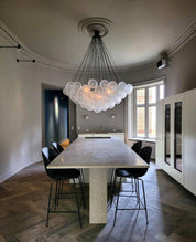 Pontos - Hand-Frosted Glass Bubble Chandelier
