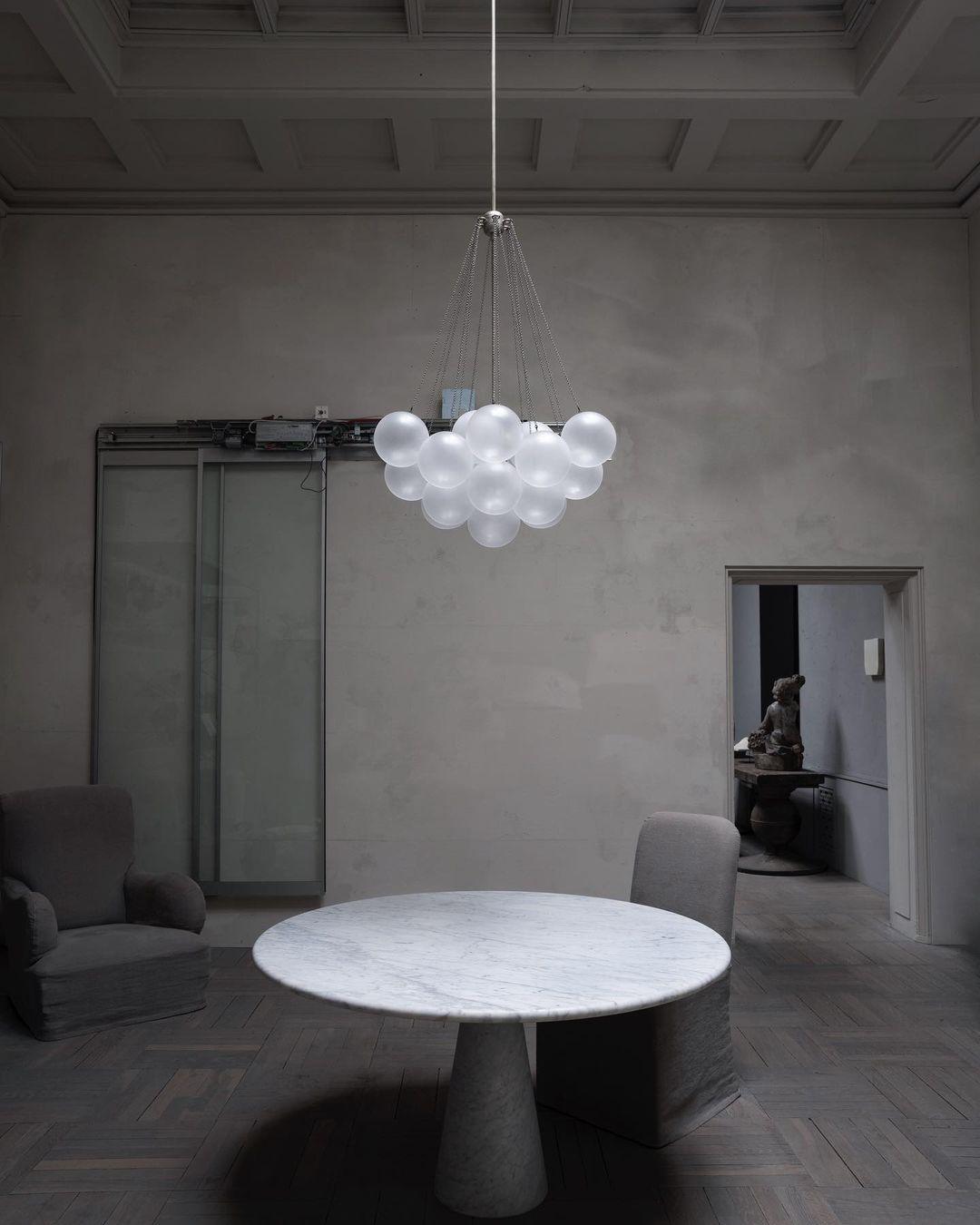 Pontos - Hand-Frosted Glass Bubble Chandelier