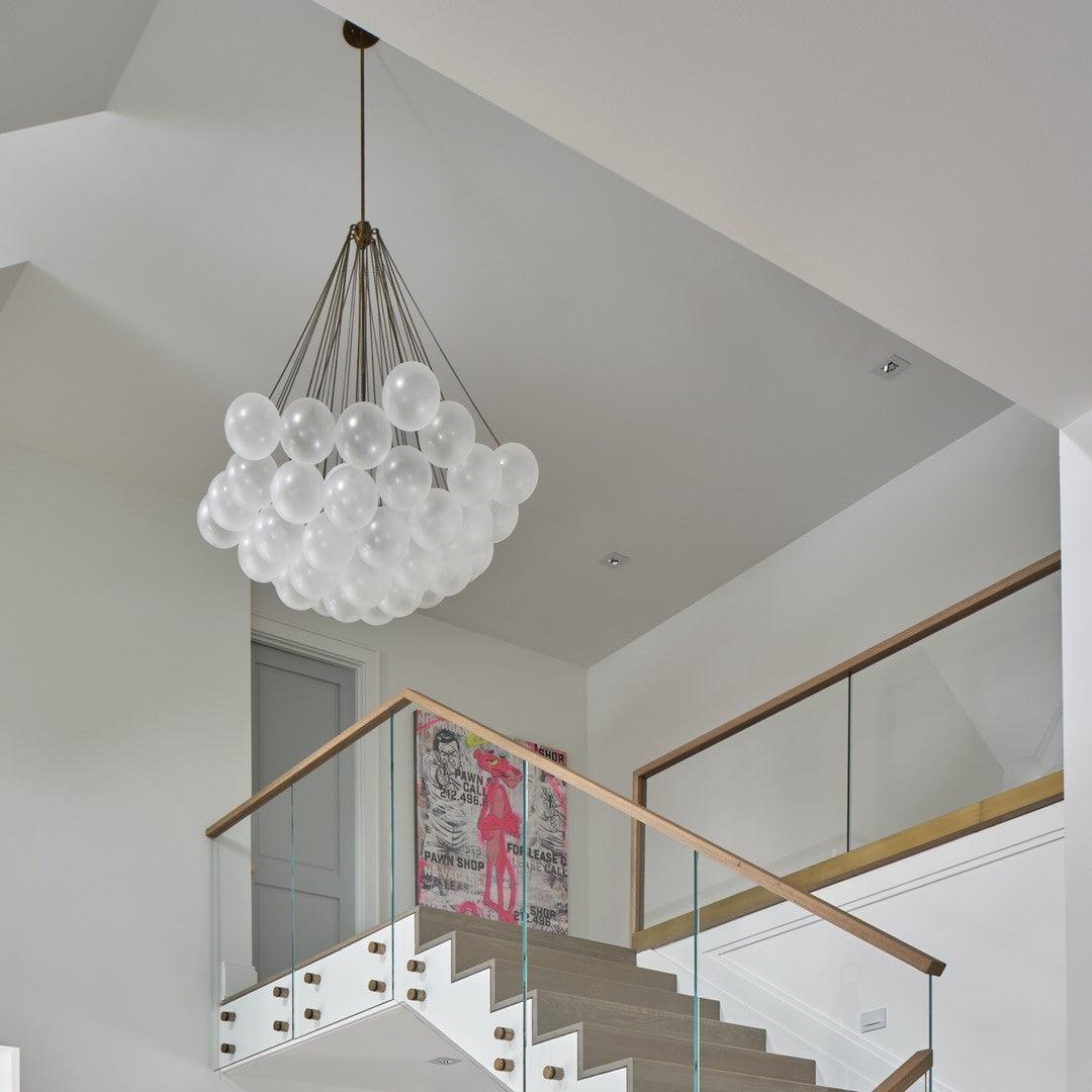 Pontos - Hand-Frosted Glass Bubble Chandelier