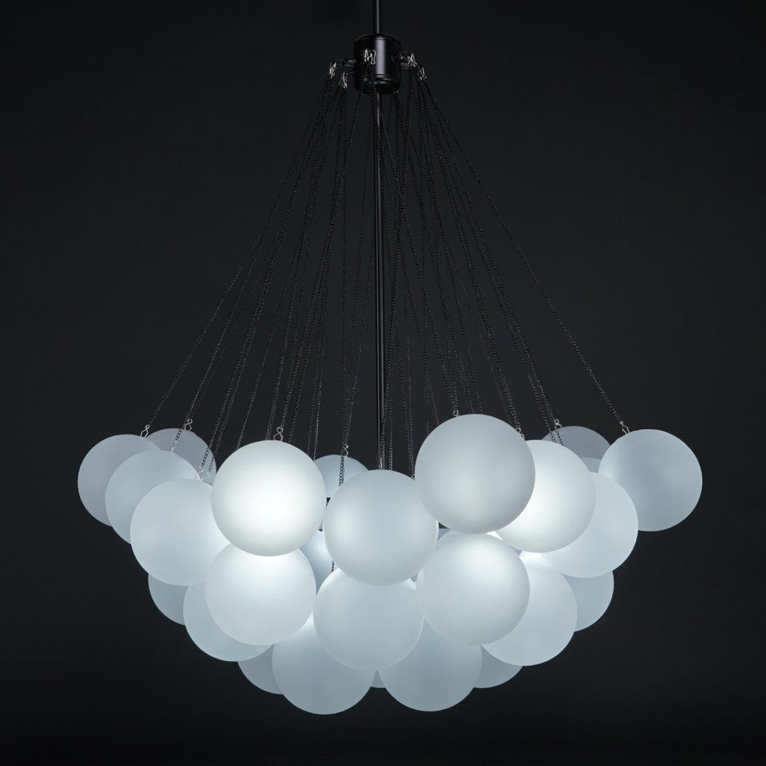Pontos - Hand-Frosted Glass Bubble Chandelier