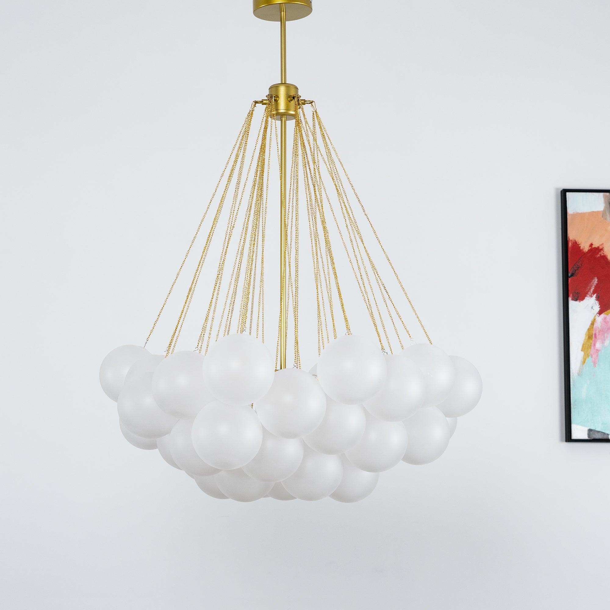 Pontos - Hand-Frosted Glass Bubble Chandelier