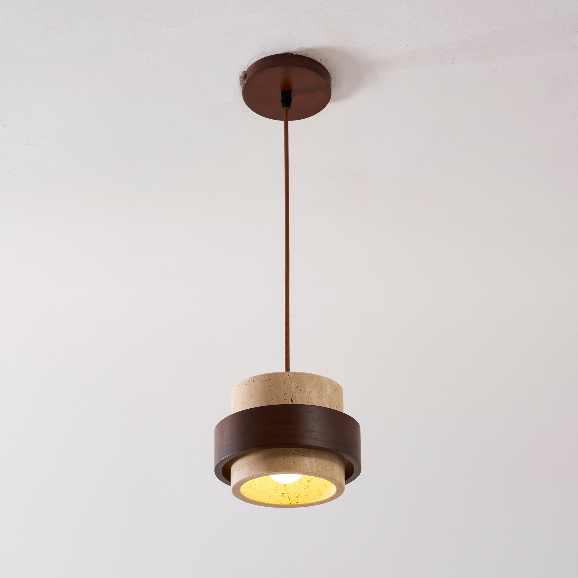 Petraia - Natural Travertine Pendant Light