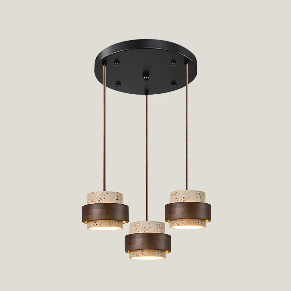 Petraia - Natural Travertine Pendant Light