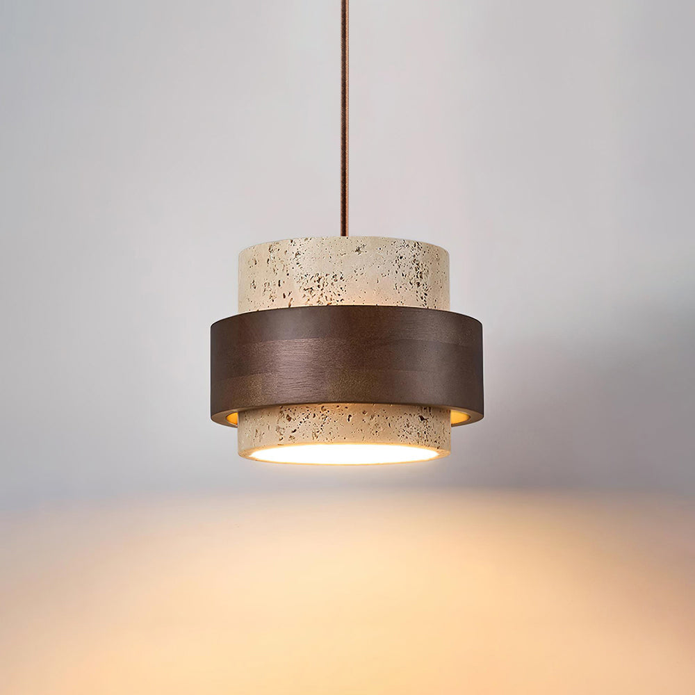 Petraia - Natural Travertine Pendant Light