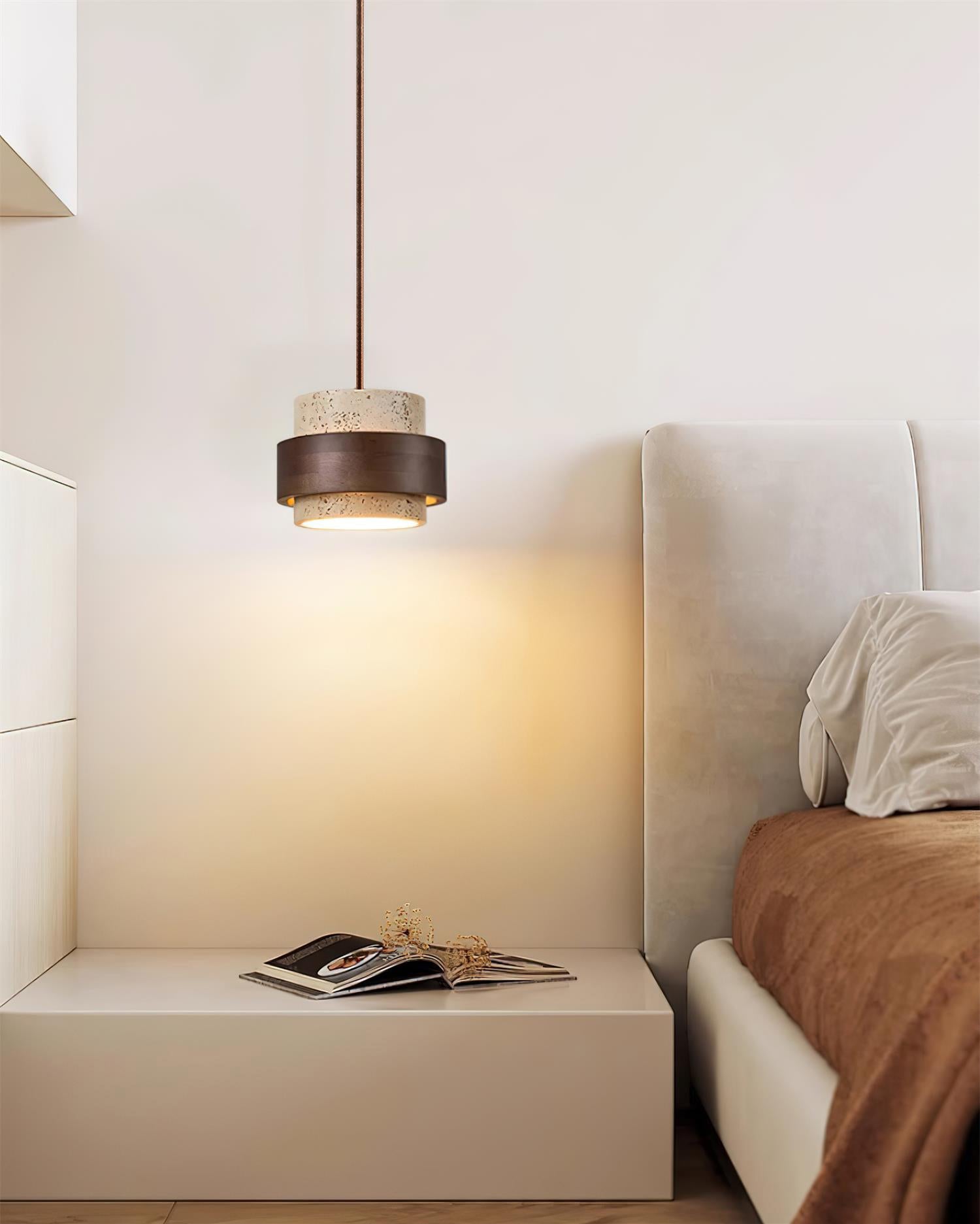Petraia - Natural Travertine Pendant Light