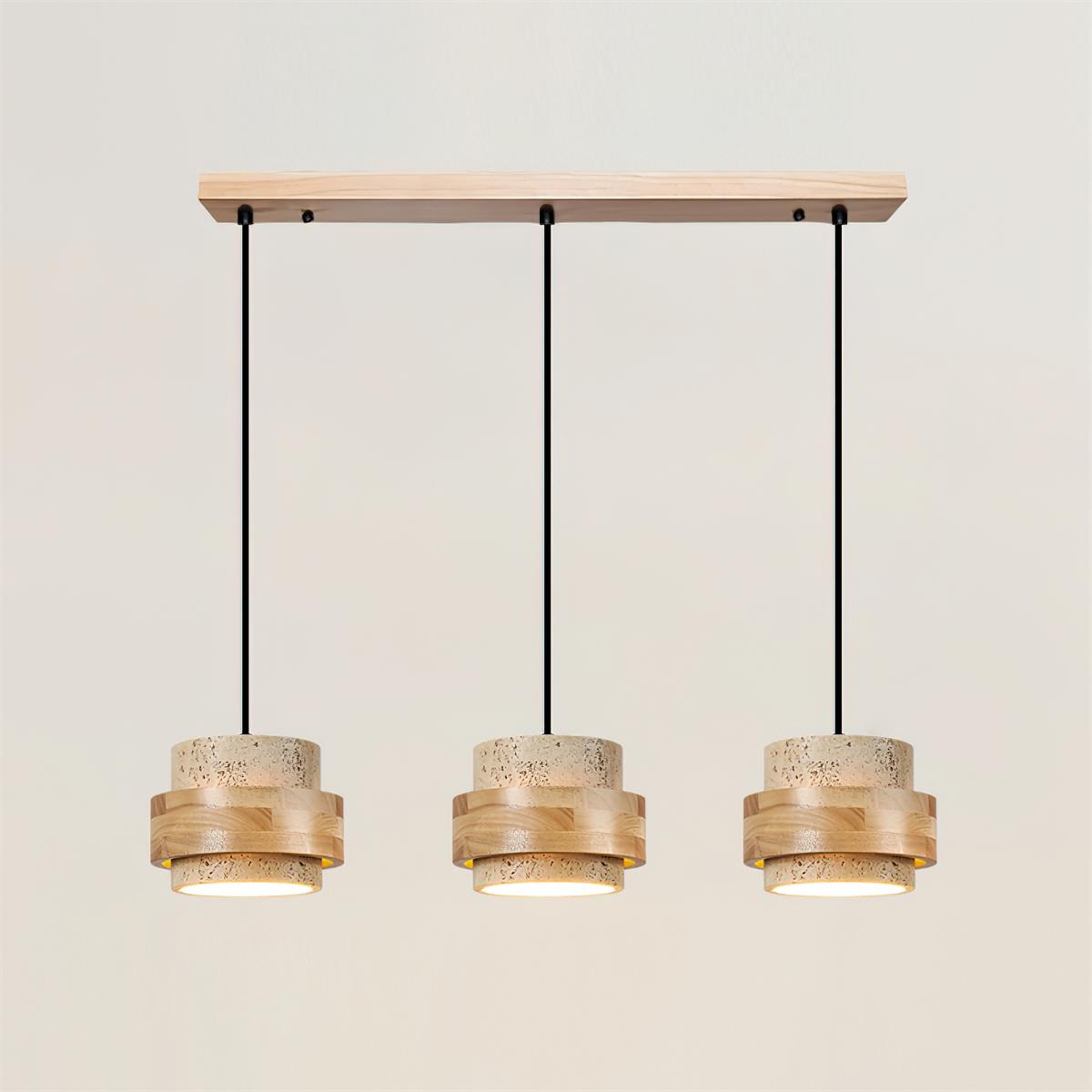 Petraia - Natural Travertine Pendant Light