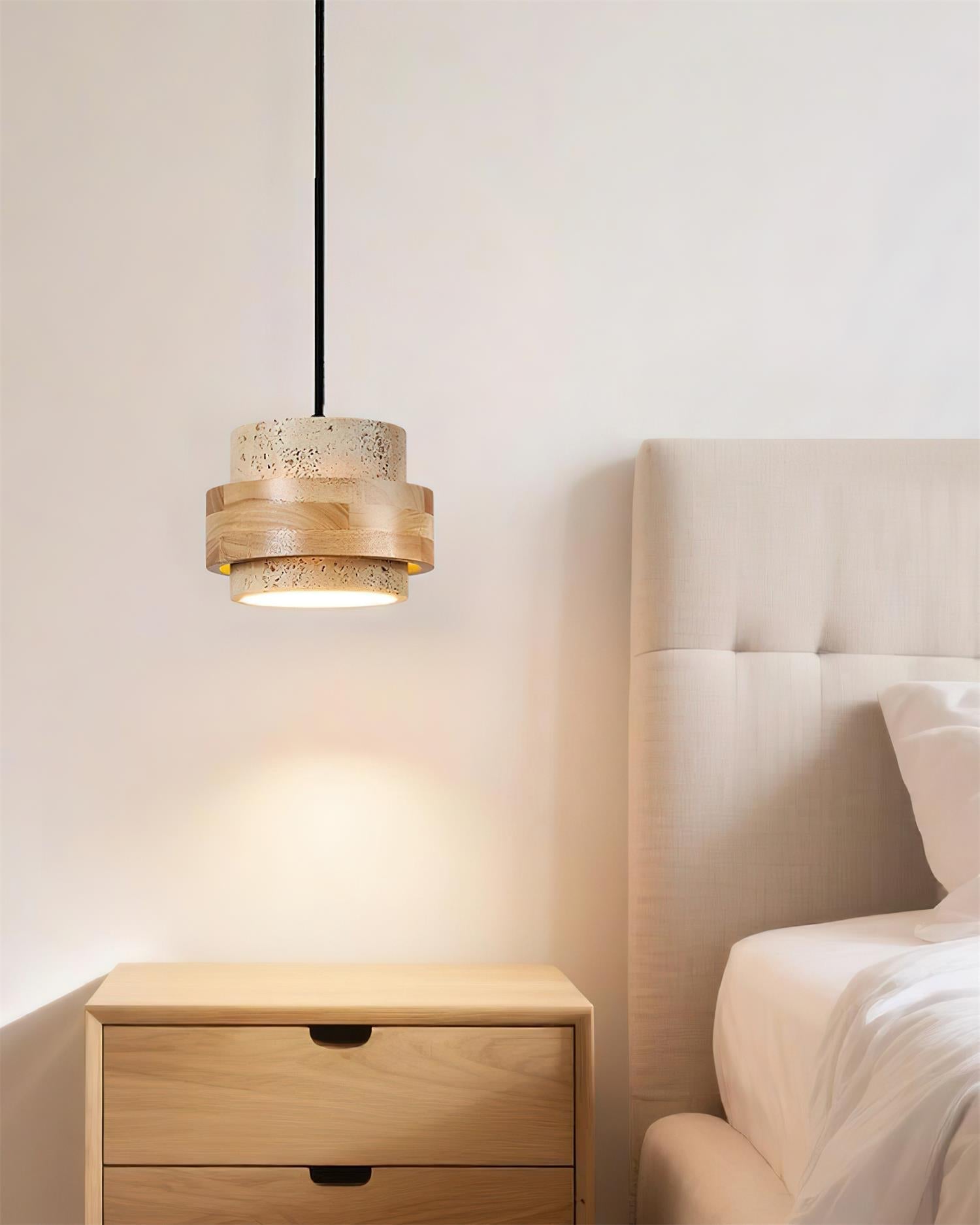 Petraia - Natural Travertine Pendant Light
