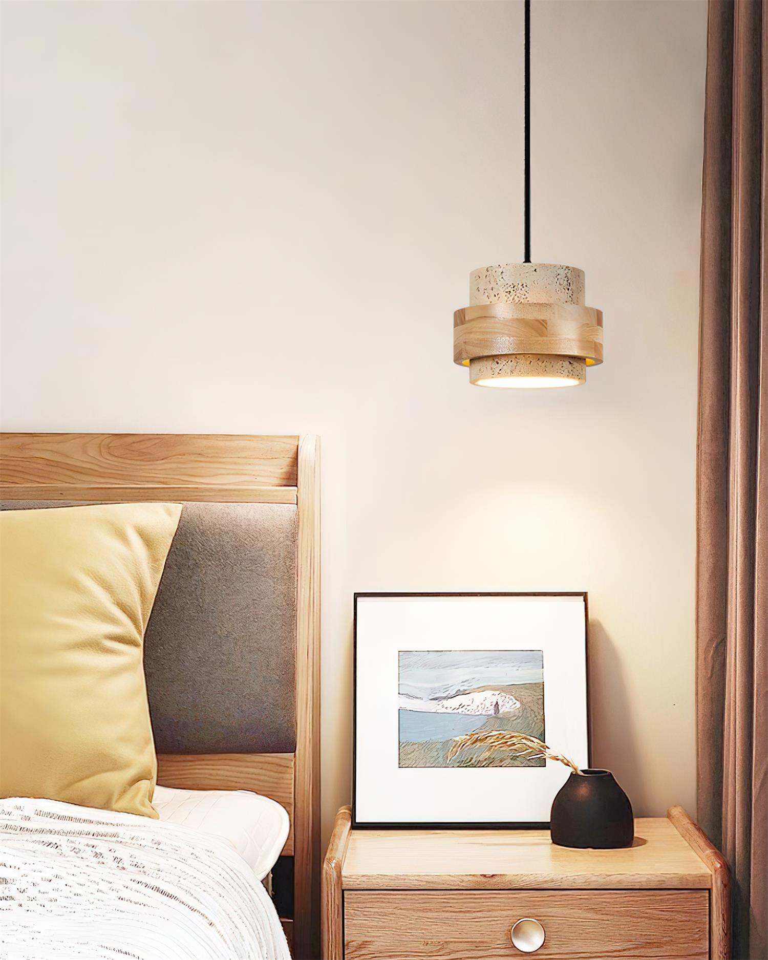 Petraia - Natural Travertine Pendant Light