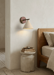 Boreas - Conical Travertine Wall Light